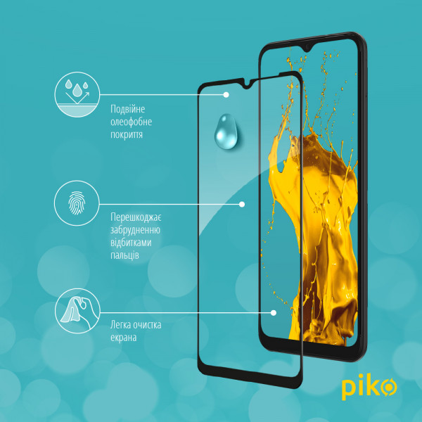 Фото - Защитное стекло для смартфона Piko Full Glue for Samsung A03 Black (1283126521645)
