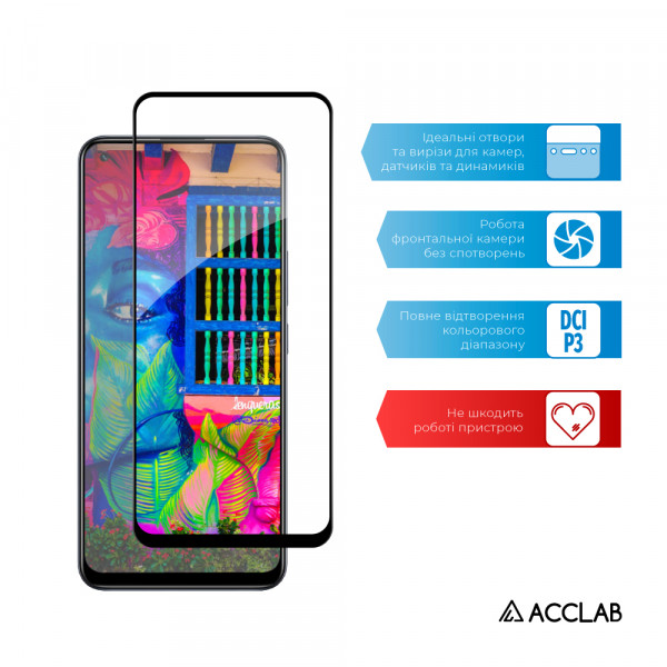 Фото - Захисне скло для смартфону ACCLAB Full Glue for Realme 8 (1283126523205)