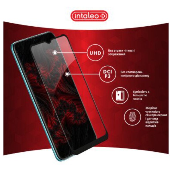 Фото - Захисне скло для смартфону Intaleo Full Glue for Realme C30 Black (1283126546198)
