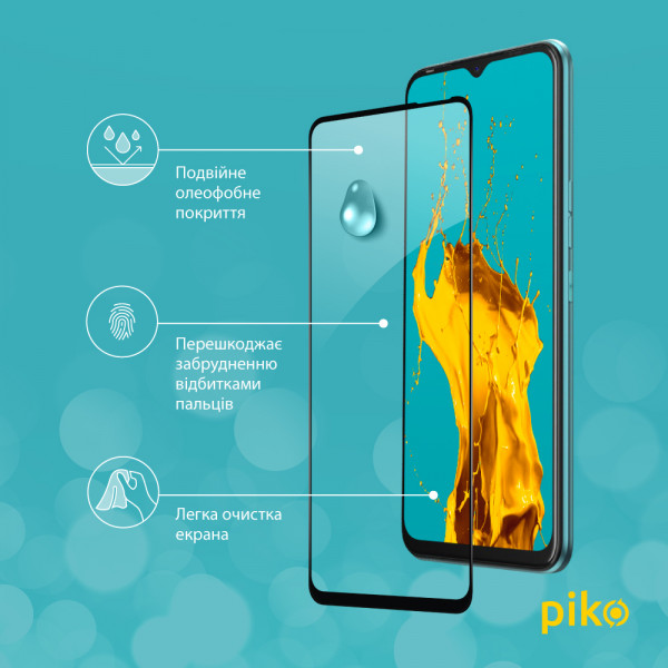 Фото - Захисне скло для смартфону Piko Full Glue for Tecno Spark 8C Black (1283126542497)