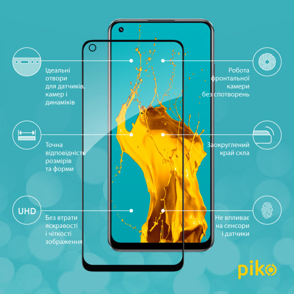 Фото - Захисне скло для смартфону Piko Full Glue for Realme 10 4G Black (1283126551475)