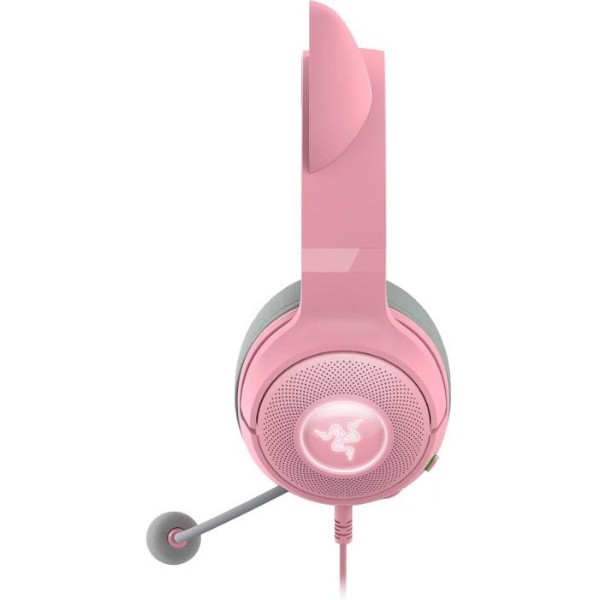 Фото - Гарнітура дротова ігрова Razer Kraken Kitty V2 Quartz USB (RZ04-04730200-R3M1)