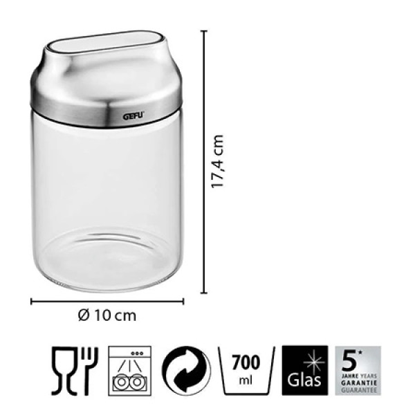 Фото - Ємність для сипучих Gefu KIPPO 700 мл (33740)