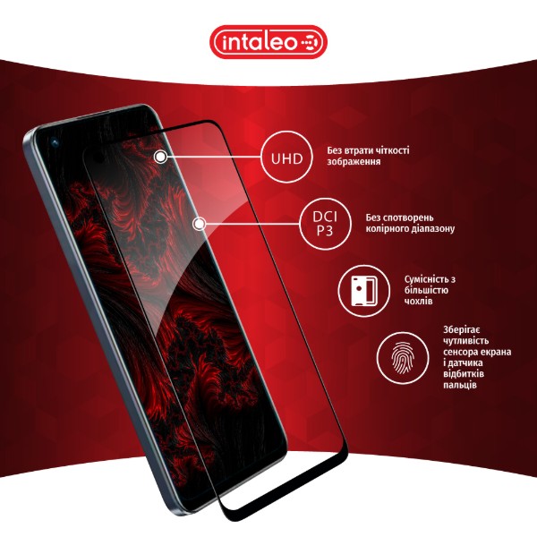 Фото - Защитное стекло для смартфона Intaleo Full Glue for Realme 10 4G Black (1283126551468)