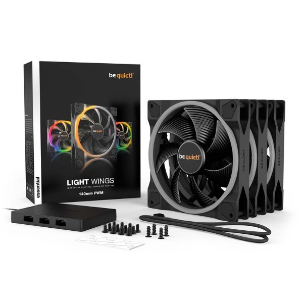 Фото - Корпусный вентилятор Be quiet! Light Wings 140mm PWM Triple Pack (BL078)