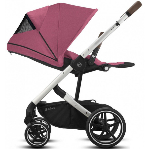 Фото - Коляска прогулянкова Cybex Balios S Lux SLV Magnolia Pink purple (c бампером)