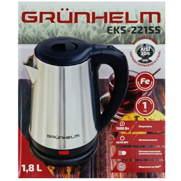 Фото - Электрический чайник Grunhelm EKS-221SS