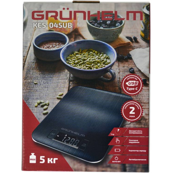 Фото - Ваги кухонні Grunhelm KES-045UB
