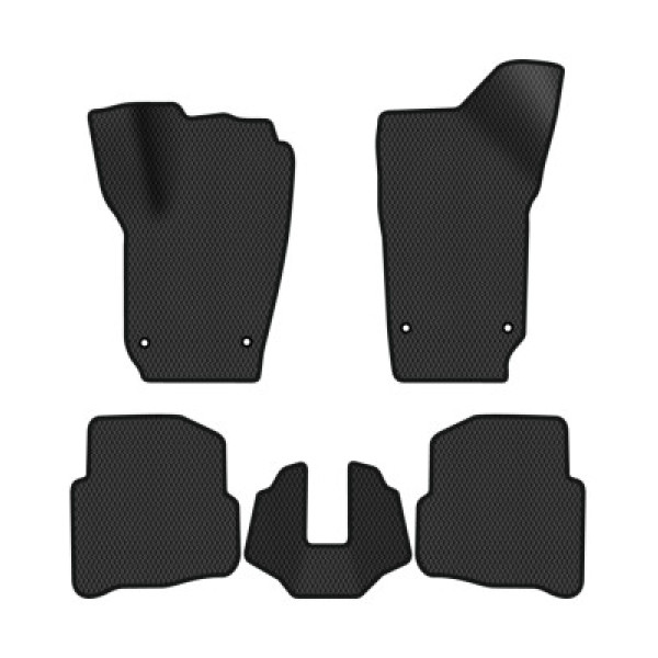 Фото - Килимки ворсові в салон авто EVAtech Premium для Volkswagen Polo (IV) 3-doors 2001-2009 4 покоління Htb EU чорний кант (VW12025CDB5TL4VPB)