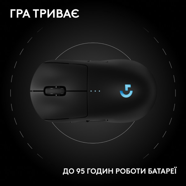 Фото - Мышь беспроводная игровая Logitech G PRO 2 LightSpeed Wireless Gaming Mouse Black (910-007295)