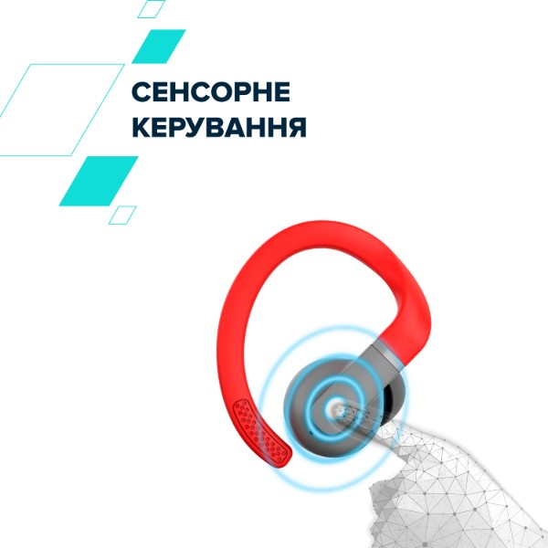 Фото - Навушники вкладиші бездротові TWS Canyon OnRun 11 Sport Wireless charge Red (CNS-TWS11R)