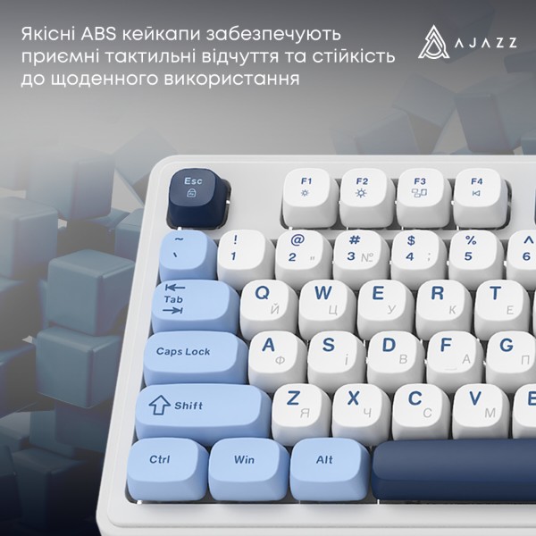 Фото - Клавиатура беспроводная игровая Ajazz AF98 PLUS Glacier Blue (AF98-PLUS-GB)