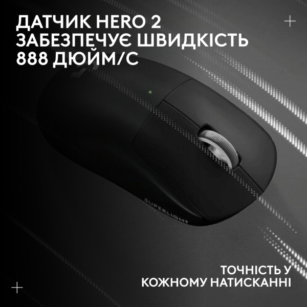 Фото - Мышь беспроводная игровая Logitech G Pro X Superlight 2 LightSpeed Black (910-006630)