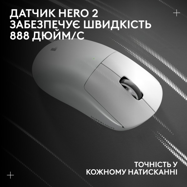 Фото - Мышь беспроводная игровая Logitech G Pro X Superlight 2 LightSpeed White (910-006638)