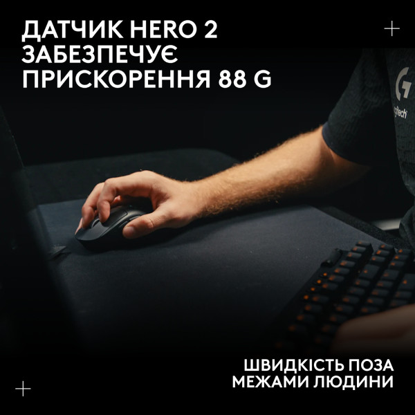 Фото - Мышь беспроводная игровая Logitech G Pro X Superlight 2 DEX LightSpeed Black (910-007357)