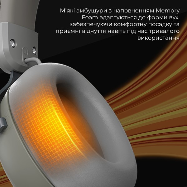 Фото - Гарнитура беспроводная игровая Ajazz AHM08 MAX 3-Mode Grey (AHM08-MAX-GW)