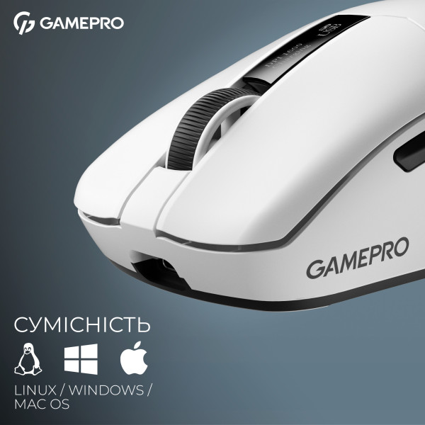 Фото - Миша бездротова ігрова GamePro Asgard Thor Wireless RGB White (GM023W)