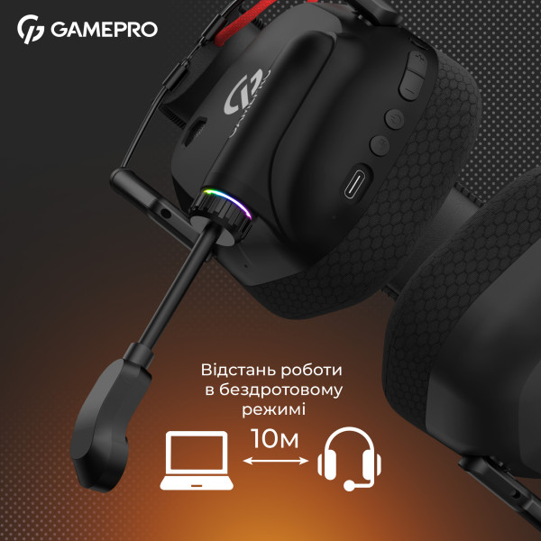 Фото - Гарнітура бездротова ігрова GamePro Genesis Mercury Pro (HSW120B)