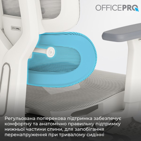 Фото - Кресло офисное OfficePro Skyline Footrest (OC750-W-LG-LG) White/Light Gray