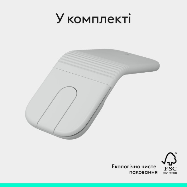 Фото - Мышь беспроводная Logitech Mobi Fold Off-White (910-007631)