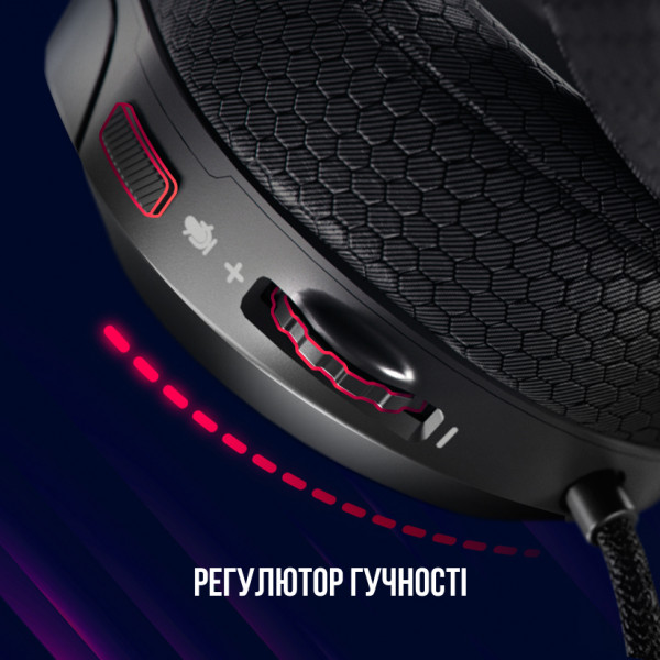 Фото - Гарнітура дротова ігрова Lorgar Kaya 360 Gaming 7.1 USB Black (LRG-GHS360)