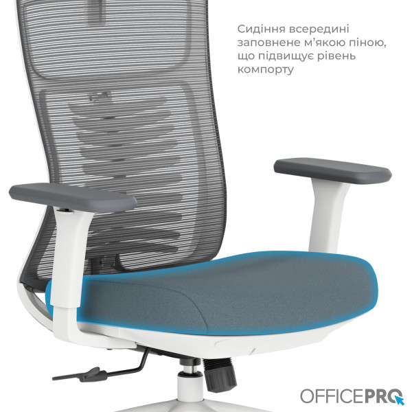 Фото - Крісло офісне OfficePro Balance (OC550-W-DG-DG) White/Dark Gray