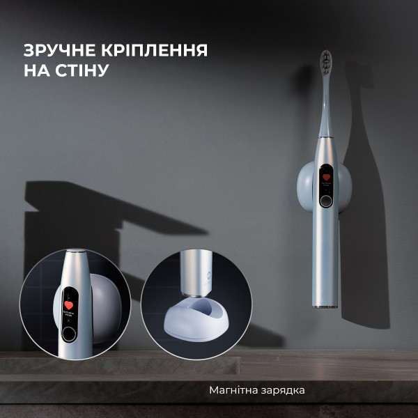 Фото - Зубная щетка электрическая Oclean X Pro Digital Electric Toothbrush Glamour Silver (6970810552560)