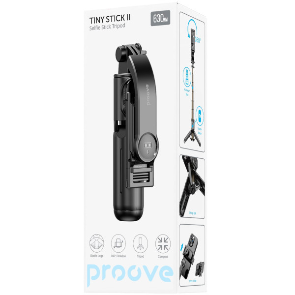 Фото - Трипод для селфі Proove Tiny Stick II Selfie Stick Tripod (630 mm) Black (MPTS20010001)