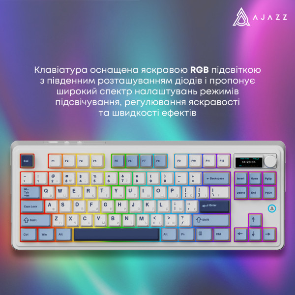 Фото - Клавиатура беспроводная игровая Ajazz AK870 PLUS (AK870-MU-BWD)