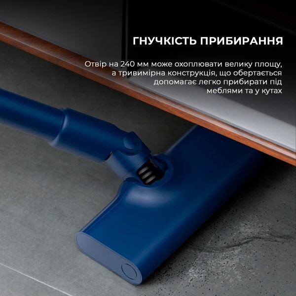 Фото - Пылесос ручной для дома Deerma Corded Stick Vacuum Cleaner Blue (DX1000W)