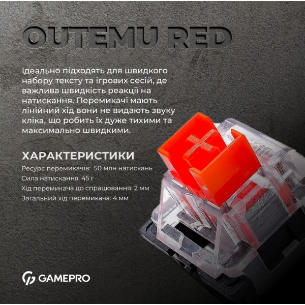 Фото - Клавіатура бездротова ігрова GamePro MK130G Pro