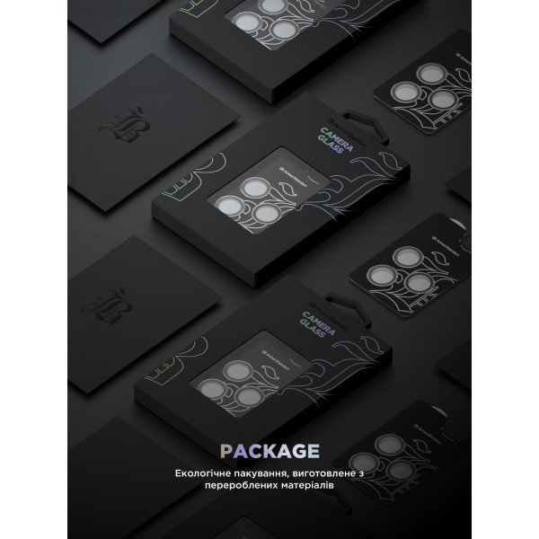 Фото - Захисне скло для смартфону Armorstandart для камери Supreme Black Icon for iPhone 15 Pro/15 Pro Max Natural Titanium (ARM76592)