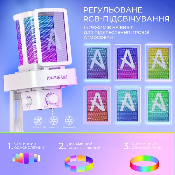 Фото - Микрофон для компьютера проводной Fifine Ampligame Q8PROW USB White