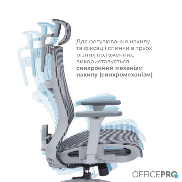 Фото - Крісло офісне OfficePro Balance (OC620-G-DG-DG) Gray/Dark Gray