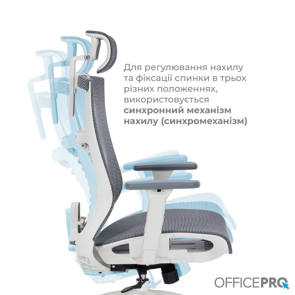 Фото - Крісло офісне OfficePro Balance (OC620-W-DG-DG) White/Dark Gray