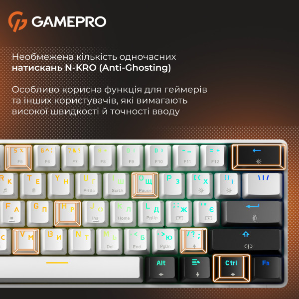 Фото - Клавиатура проводная игровая GamePro Genesis Infinity (MK130BW)