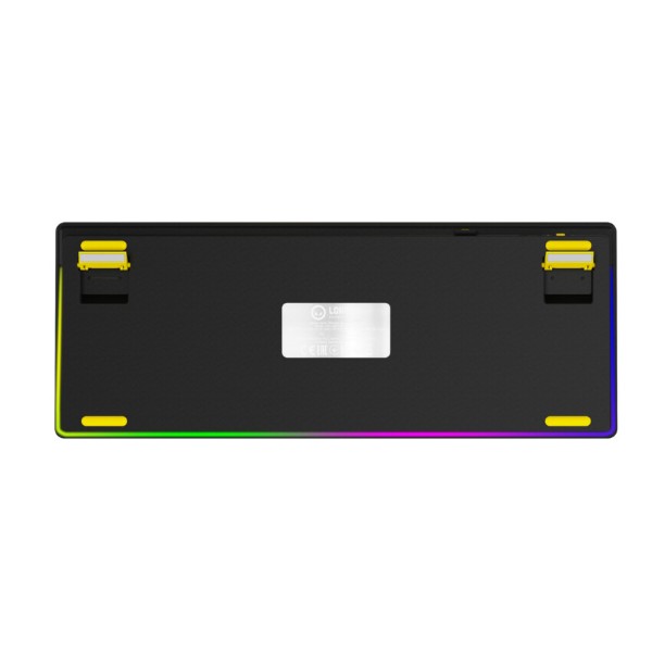 Фото - Клавиатура беспроводная игровая Lorgar KBP70TKLW Wireless TKL Mechanical Pro Black-Yellow (LRG-KBP70TKLW-YL-US)