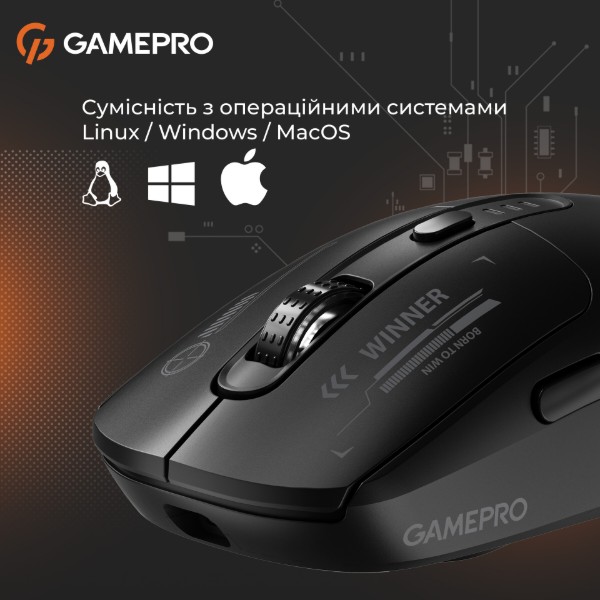 Фото - Мышь беспроводная игровая GamePro Genesis Winner Wireless Black (GM079B)