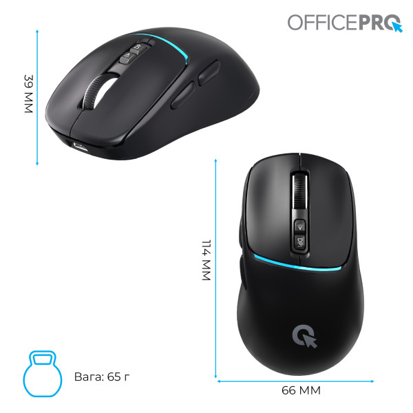 Фото - Миша бездротова OfficePro Silent Click Wireless Black (M468B)