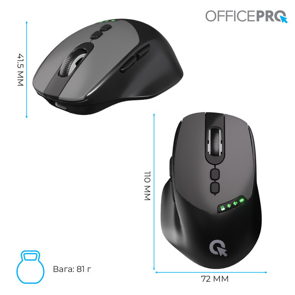 Фото - Миша бездротова OfficePro Silent Click Wireless Black (M520B)