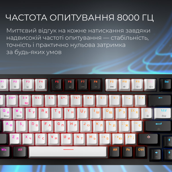 Фото - Клавіатура дротова ігрова GamePro Asgard Valhalla Max Magnetic Switches USB Black (MK160B MAX)
