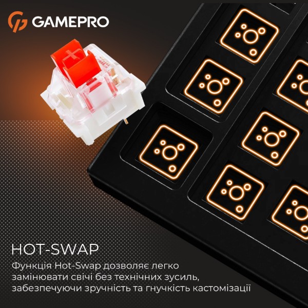 Фото - Клавіатура дротова ігрова GamePro Genesis Metallic Outemu Red Swithes USB Black (MK144B)