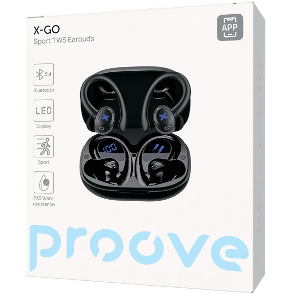 Фото - Наушники вкладыши беспроводные TWS Proove X-Go TWS (APP) black (TWXG0001AP01)
