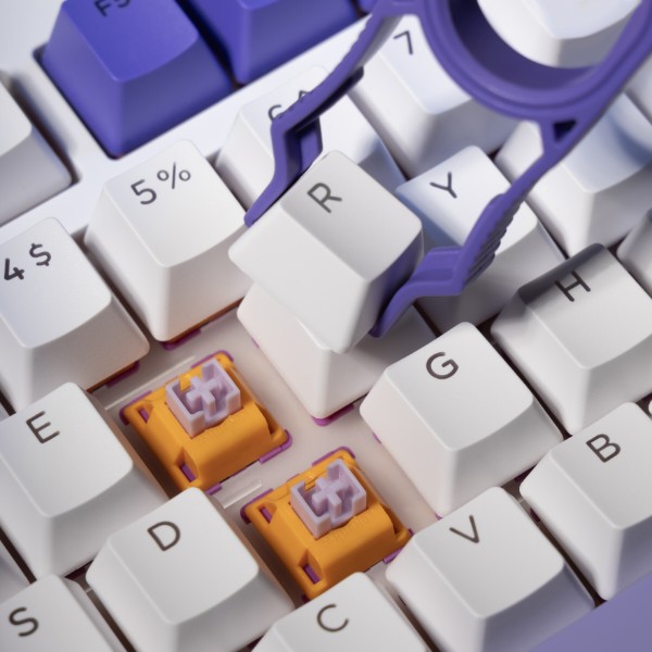 Фото - Клавиатура беспроводная игровая Proove Gaming Coupe (Ukraine Layout) white/purple (WKCP00022404)