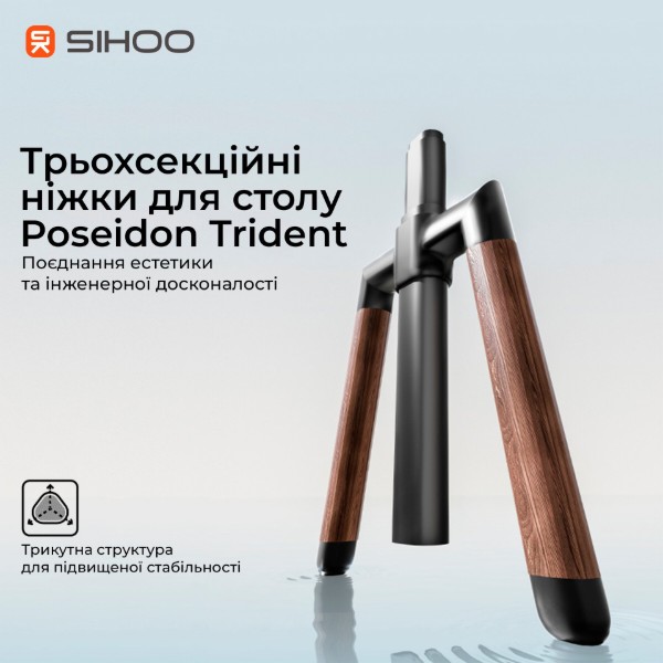 Фото - Стол с электрорегулировкой высоты Sihoo D07 1.6m Walnut/Black (D07B-101/D07J-101-AB)