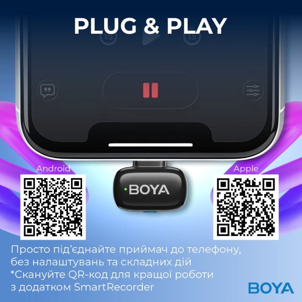 Фото - Мікрофон для смартфона Boya mini-14 Type-C Black
