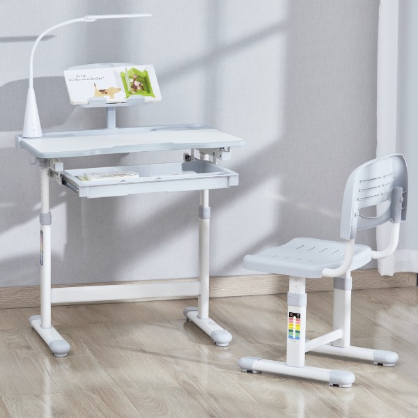 Фото - Комплект меблів шкільний 2 елементи FunDesk Bellissima grey