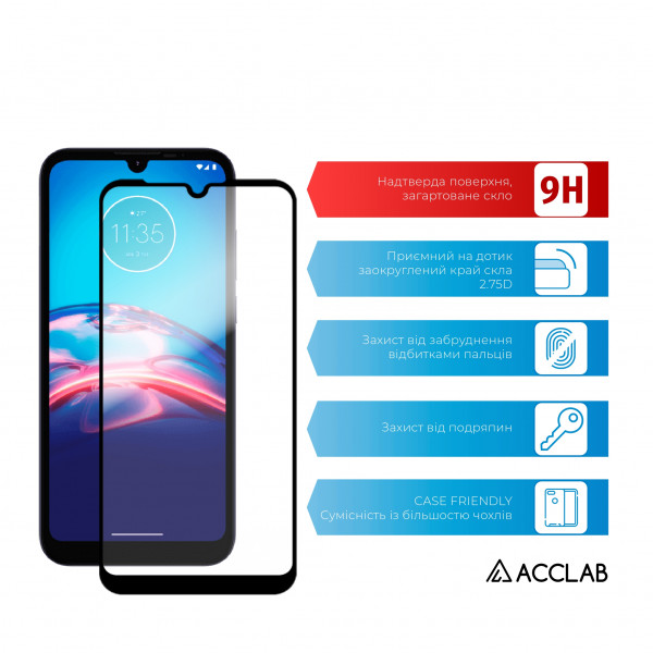 Фото - Захисне скло для смартфону ACCLAB Full Glue for MOTO E6i (1283126514685)