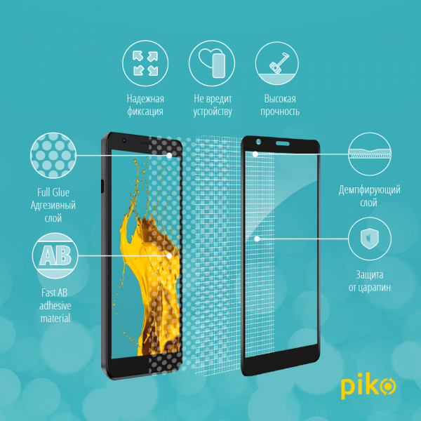 Фото - Защитное стекло для смартфона Piko Full Glue for ZTE Blade L9 Black (1283126517754)