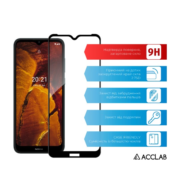 Фото - Захисне скло для смартфону ACCLAB Full Glue for Nokia C30 4G (1283126528804)